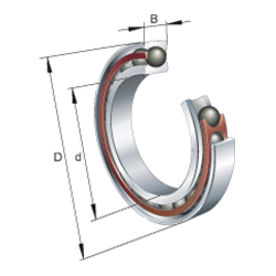 Angular Contact Ball Bearing Single Row HCM70, 12-C-T-P4S-DUL-XL