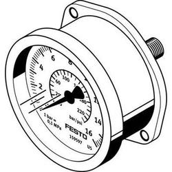 Flanged pressure gauge, FMA Series