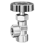 Made of Brass, 0.98 MPa Screw-In, Angled, Needle Stop Valve DH-31B-R