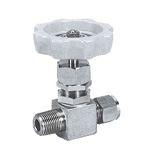 for Stainless Steel, SUS316  VHP Needle Stop Valve, Half Type VHP-04-3
