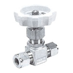 for Stainless Steel, SUS316 VUP NEEDLE STOP VALVE, Union Type VUP-06-0