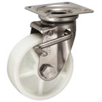 Stainless Steel Castors, Swivel (with Double Stopper) JABtype Size 130 mm SUIJAB-130