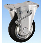 KBZ-Type Fixed Castors For Medium Loads (With Rotation Stopper) 130‑mm Size (Metal Fitting Only, No Wheel) KBZ-130