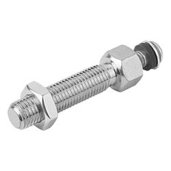 Levelling feet threaded spindles steel or stainless steel (K0427)