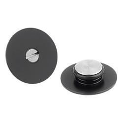 Aluminium cap for holes and screw heads with hex socket (K1798)