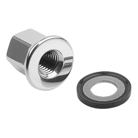 Stainless steel cap nuts with collar and seal and shim washer for Hygienic USIT set (K1594)