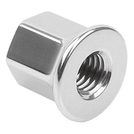 Stainless steel cap nuts with collar for Hygienic USIT seal and shim washers (K1493)