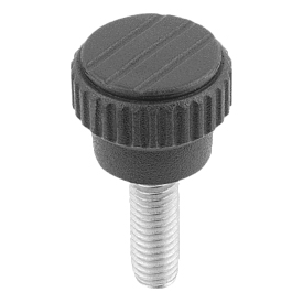 Knurled knobs with external thread (K0110) K0110.004X8