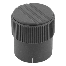 Knurled knobs, Form B, with 1 line (K0248)