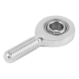 Rod ends with plain bearing external thread, narrow version, DIN ISO 12240-4 (K0722)