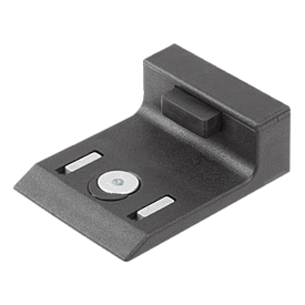Door stops plastic for aluminium profile with buffer or with magnetic catch (K1633)