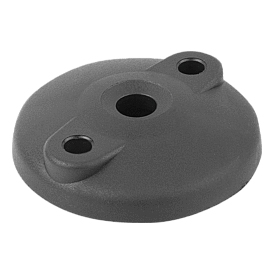 Levelling feet plates plastic, Form F (K0423)