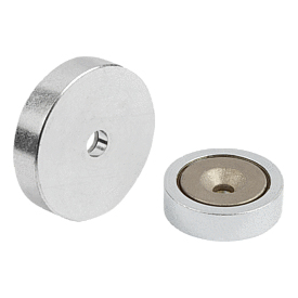 Magnets shallow pot with countersink SmCo (K1401)