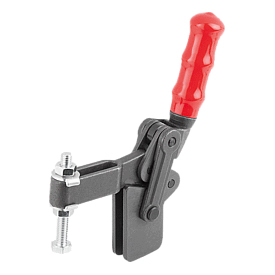 Toggle clamps vertical heavy duty with adjustable clamping spindle (K1245)