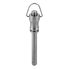 Ball lock pins stainless steel with high shear strength, Form B (K0790)