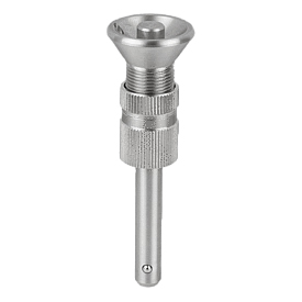 Ball lock pins with mushroom grip stainless steel, with high shear strength, adjustable (K1299) K1299.11905020