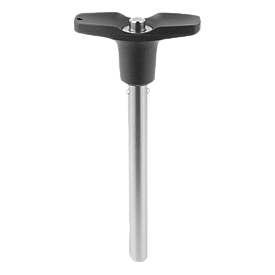 Ball lock pins with T-grip stainless steel with head-end lock (K1415) K1415.208216150