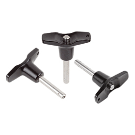 Ball lock pins with T-grip with high shear strength (K0793)