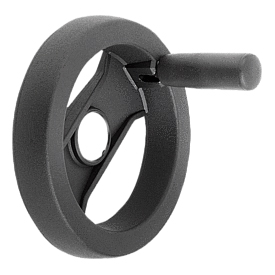Handwheels 2-spoke plastic, with folding grip (K0725) K0725.6160X16