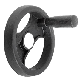 Handwheels 2-spoke plastic, with revolving grip (K0725)