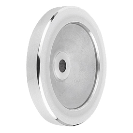 Handwheels disc aluminium, without cylinder grip, polished (K0161)