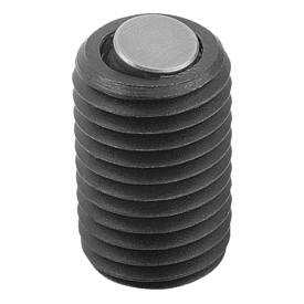 Self-aligning pads, adjustable with O-ring and hexagon socket, Form C, flattened steel ball smooth (K0290)