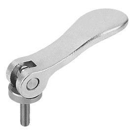 Cam levers stainless steel with external thread, thrust washer stainless steel (K0645) K0645.1541306X40