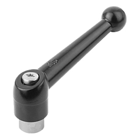 Clamping levers internal thread, steel parts stainless steel (K0117)