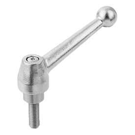 Clamping levers stainless steel external thread (K0121)