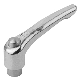 Clamping levers with protective cap internal thread stainless steel (K0124)