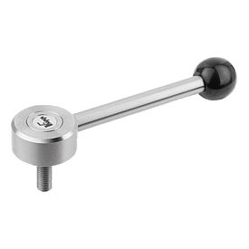 Tension levers flat external thread stainless steel, 0° (K0129) K0129.2101X50