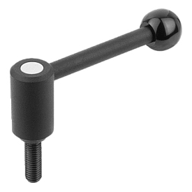 Tension levers with external thread, 0 degrees (K0108)