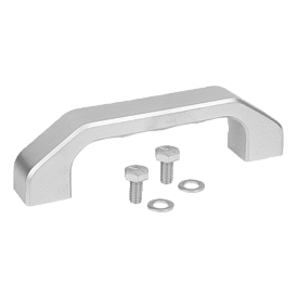 Pull handles stainless steel tapped, Form B (K0198)