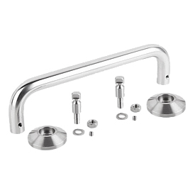 Pull handles stainless steel, Form A (K0215)