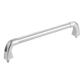 Pull handles tubular stainless steel, Form A (K0227)