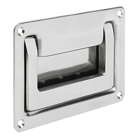 Recessed handles fold-down stainless steel (K1305)
