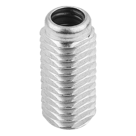 Lateral spring plungers with threaded sleeve, without thrust pin, Form A, without seal (K0372)