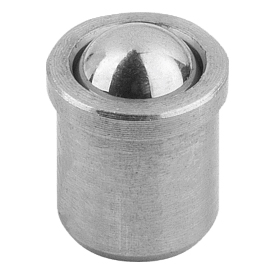 Spring plungers smooth version, stainless steel (K0333) K0333.02