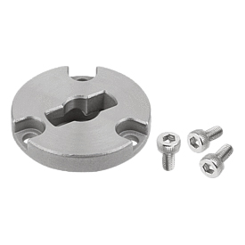 Clamping plates recessed for quarter-turn clamp locks (K1062)