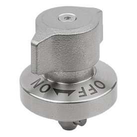 Quarter-turn clamp lock steel, rotary knob stainless steel (K1558)