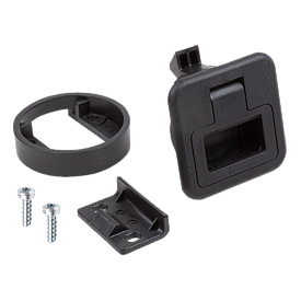 Snap locks plastic with fold-down grip, Form A, lockable (K1651)