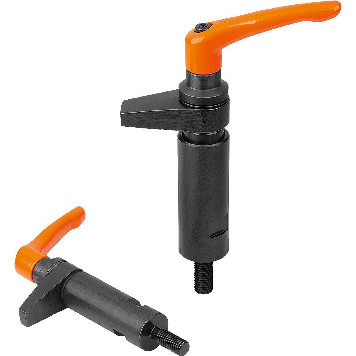 Hook clamp with collar and clamping lever with clamping force intensifier B (K0013)