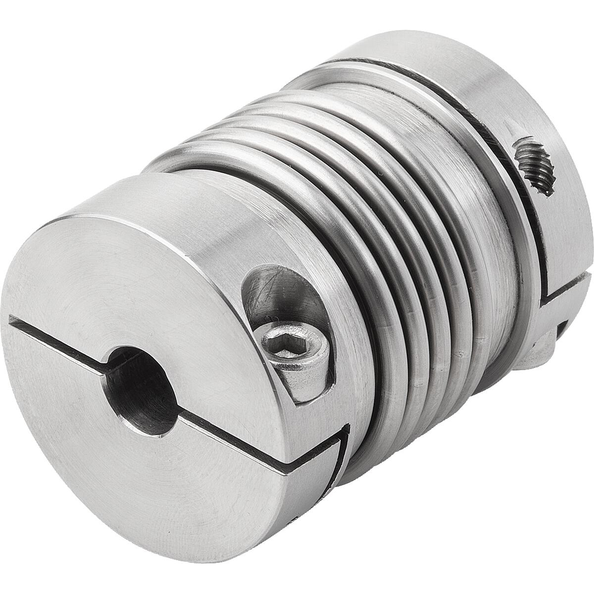 Metal bellows couplings, mini with clamp hubs, Stainless Steel (K1880)