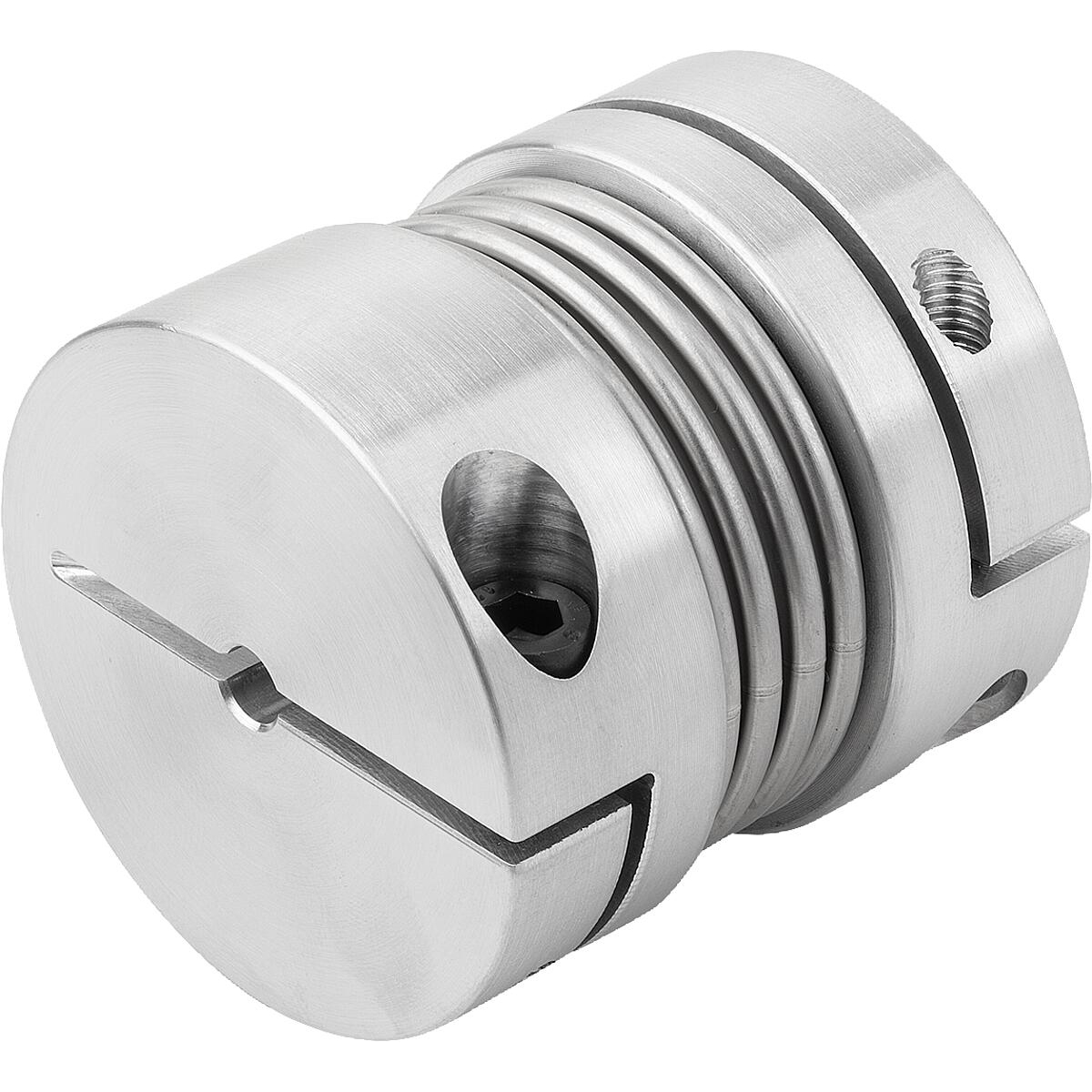 Metal bellows couplings, short type with clamp hubs (K1884)