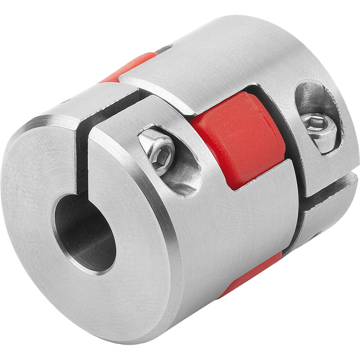 Elastomer dog couplings with clamp hubs, Stainless Steel (K1890)