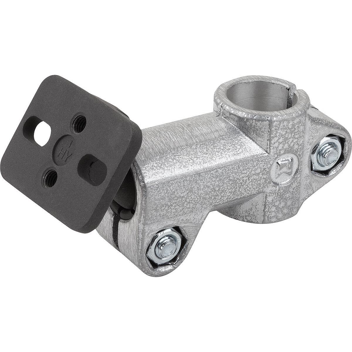 Tube clamps T-angle, Aluminium with ball joint (K0475)