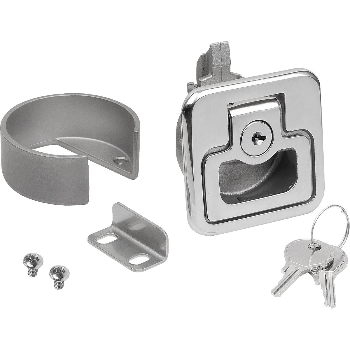 Snap locks Stainless Steel with grip, fold-down Form A (K1850)