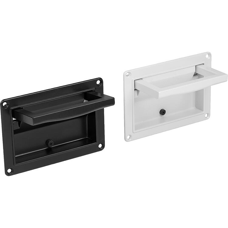 Recessed handles, Aluminium, fold-down, latching (K1795)