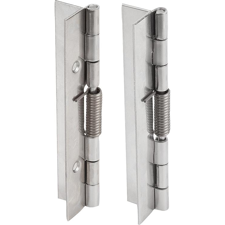 Spring hinges, Steel, Stainless Steel or Aluminium, 120 mm, spring open (K1175)