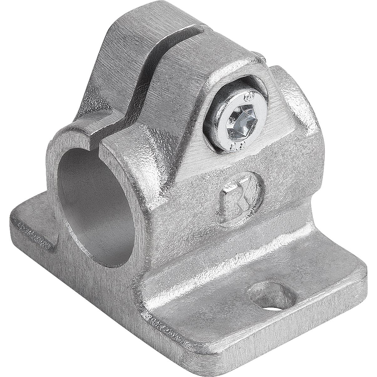 Tube clamps, flange, Aluminium, Elongated hole (K0479)